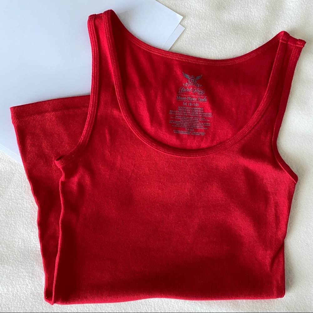 ☆*:.｡.Faded Glory Must Have Red Tank.｡.:*☆ 4/$20!